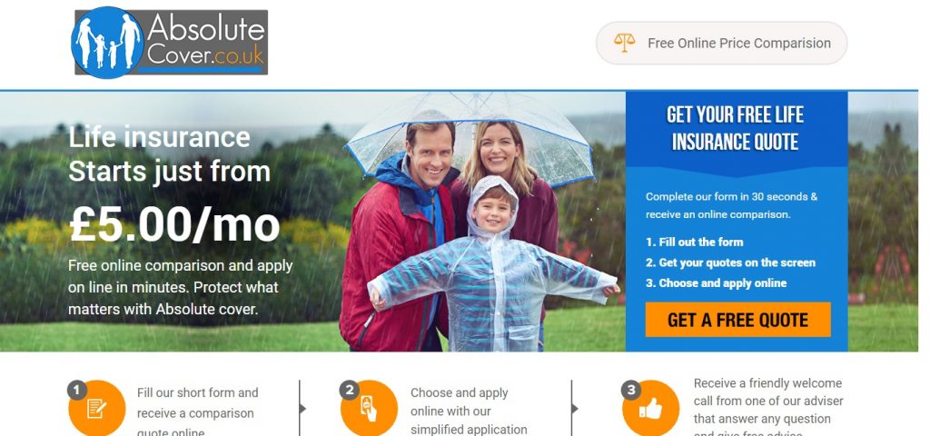 Absolute cover website – Website design London