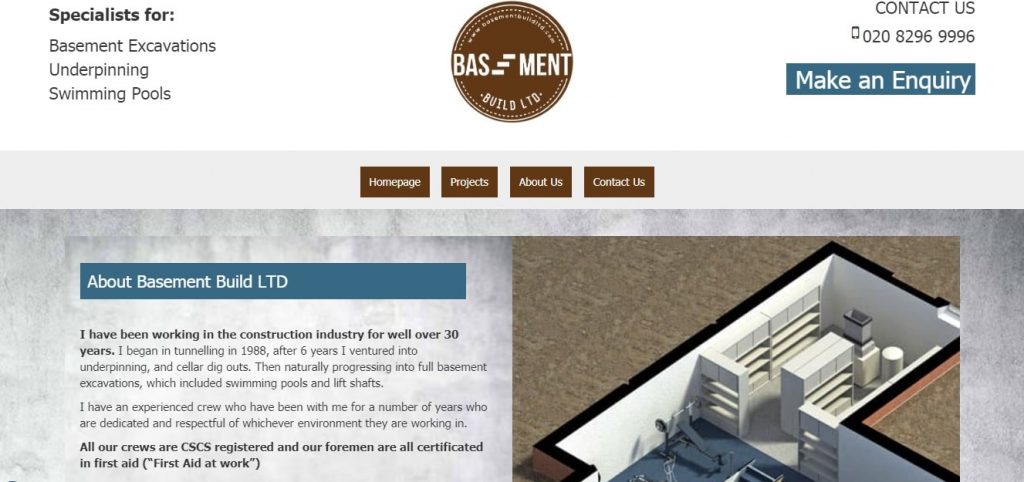 About us page – Construction – Cheap website design London