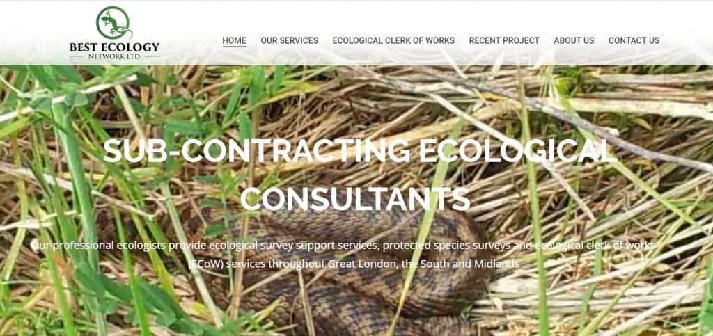 Ecology website – Website design London