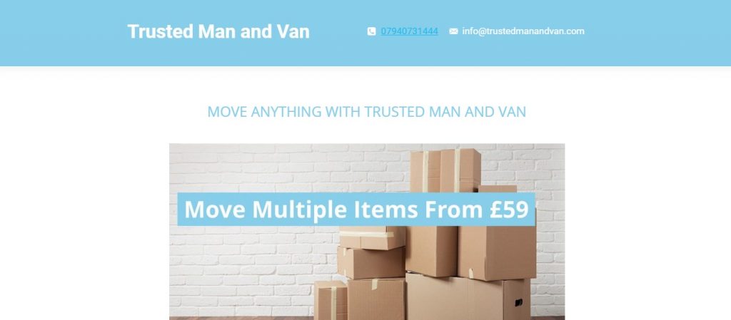 Van Delivery Website – Cheap website design London