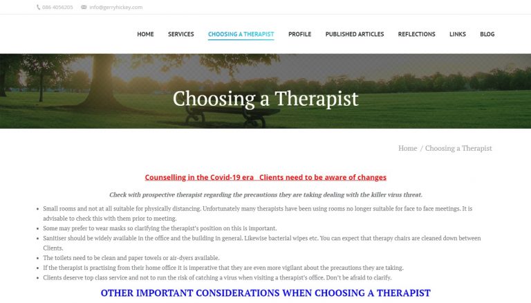 Choosin Therapist-website design London