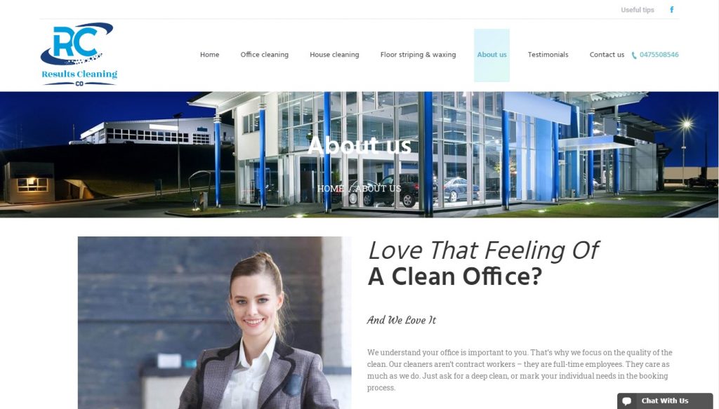 Cleaning company services list – About –  Resultscleaning – Web design London