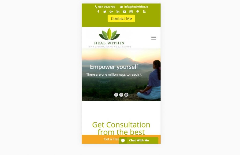 Social service – mobile – Web design company London