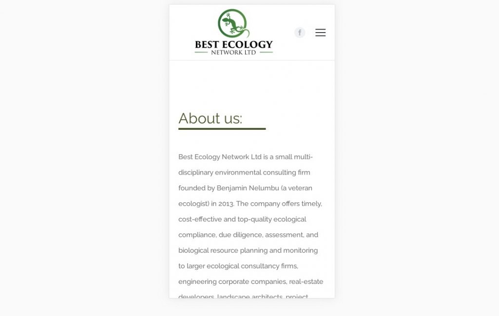Mobile about us page – Web design company London