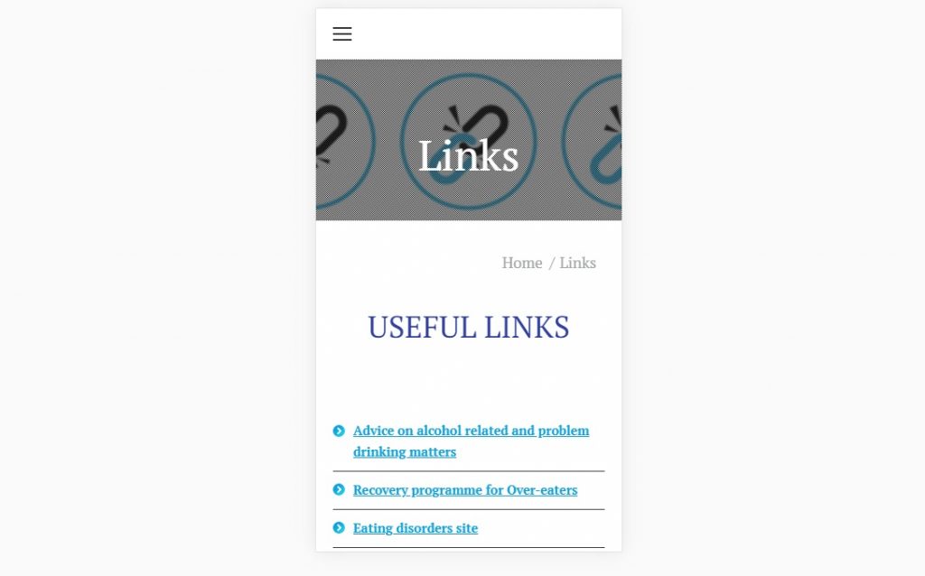 Mobile page – Links – Web design company London