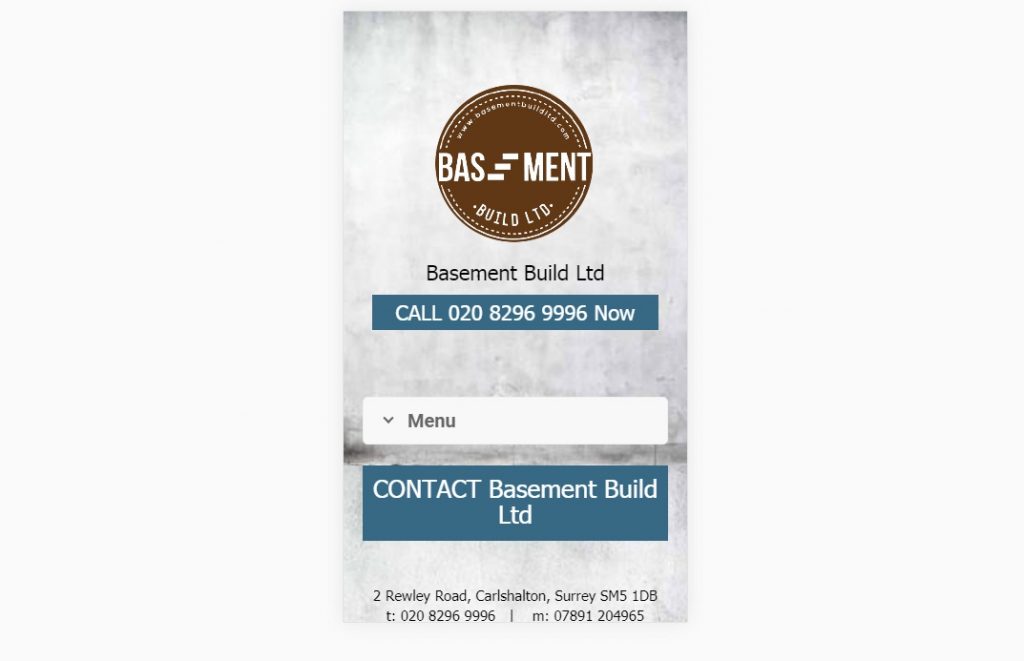 Mobile contact – construction – Web design company London