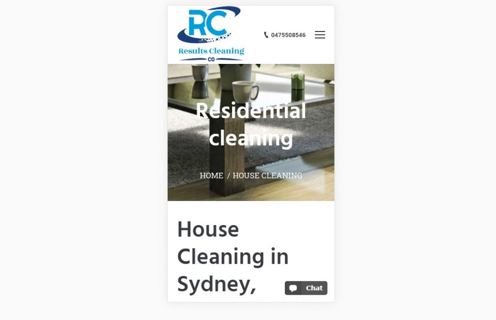 House cleaning – mobile – Web design company London