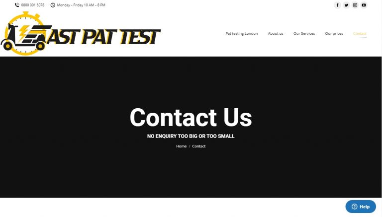 Pat testing appliance contact