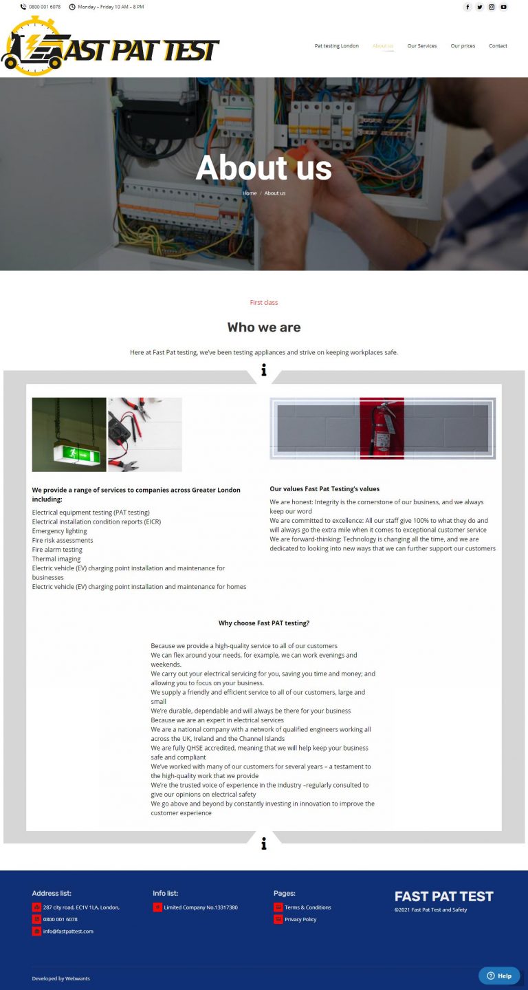 pat testing company London