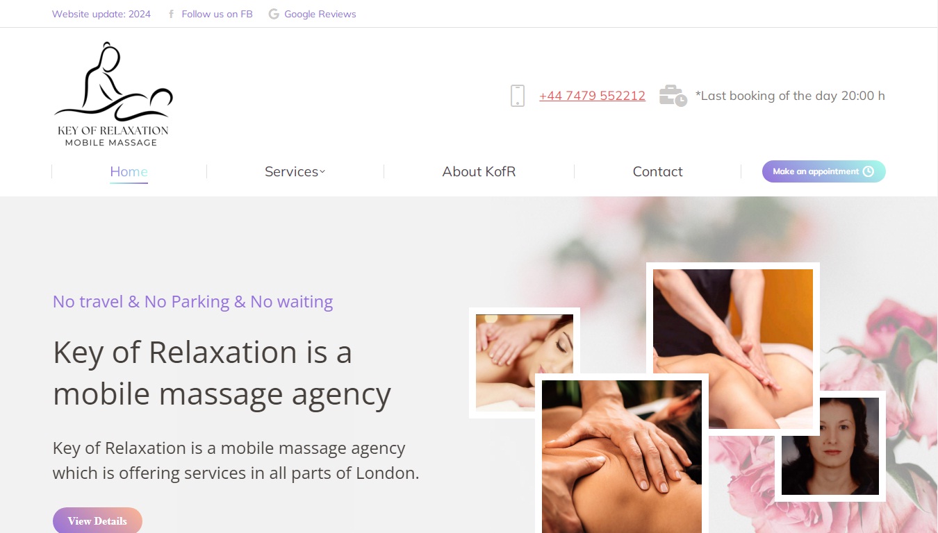Mobile massage London Service – Web design North London